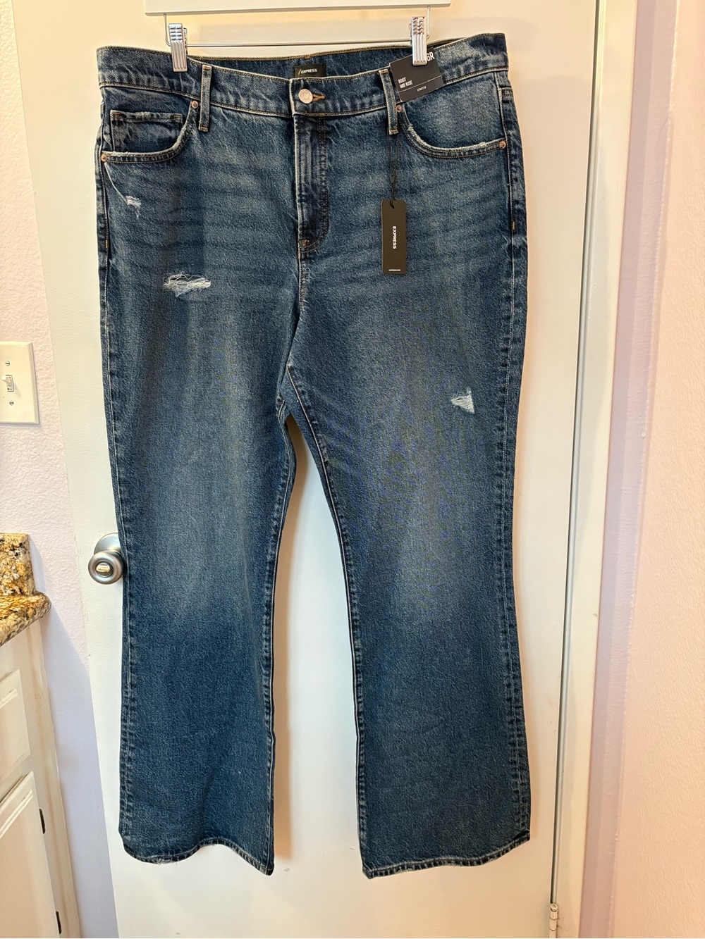 Dark Wash Blue Women’s Jeans - Boot Mid Rise NWT Size 16 R